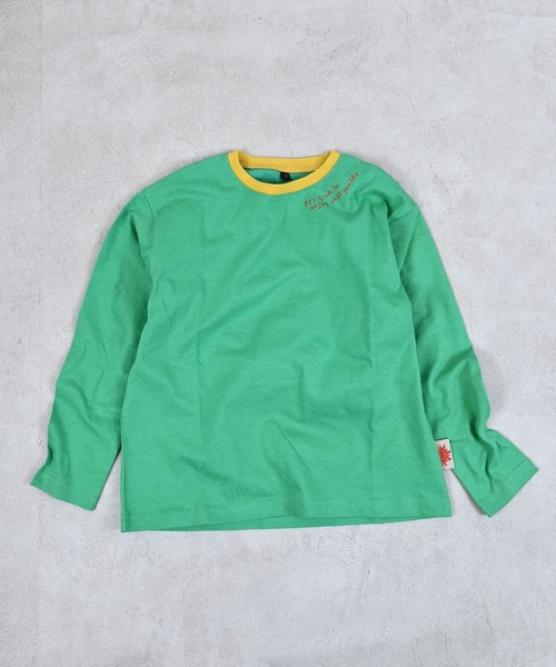 Life Support Products（ライフサポートプロダクツ）の「【防汚加工】ワンポイントロンティー（Tシャツ/カットソー・キッズ・オフホワイト/杢グレー/ブルー/グリーン/ピンク/ホワイト系その他/ブルー系その他/グリーン系その他・80/90/95/100/110/120/130/140/150）」の5枚目の写真