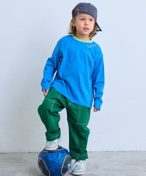 Life Support Products（ライフサポートプロダクツ）の「【防汚加工】ワンポイントロンティー（Tシャツ/カットソー・キッズ・オフホワイト/杢グレー/ブルー/グリーン/ピンク/ホワイト系その他/ブルー系その他/グリーン系その他・80/90/95/100/110/120/130/140/150）」の20枚目の写真