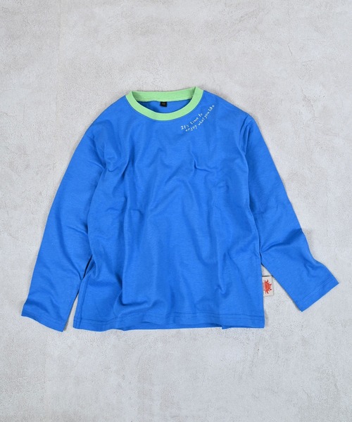 Life Support Products（ライフサポートプロダクツ）の「【防汚加工】ワンポイントロンティー（Tシャツ/カットソー・キッズ・オフホワイト/杢グレー/ブルー/グリーン/ピンク/ホワイト系その他/ブルー系その他/グリーン系その他・80/90/95/100/110/120/130/140/150）」の19枚目の写真