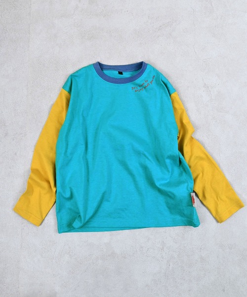 Life Support Products（ライフサポートプロダクツ）の「【防汚加工】ワンポイントロンティー（Tシャツ/カットソー・キッズ・オフホワイト/杢グレー/ブルー/グリーン/ピンク/ホワイト系その他/ブルー系その他/グリーン系その他・80/90/95/100/110/120/130/140/150）」の10枚目の写真