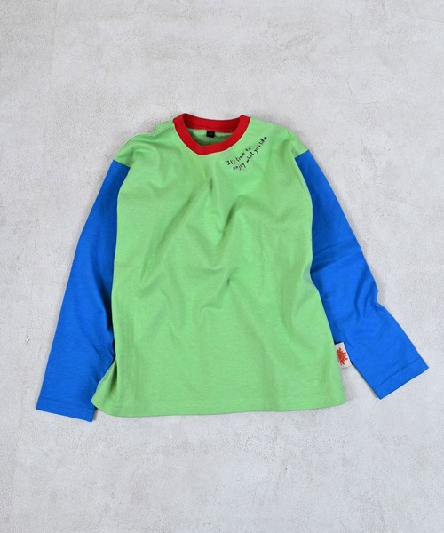 Life Support Products（ライフサポートプロダクツ）の「【防汚加工】ワンポイントロンティー（Tシャツ/カットソー・キッズ・オフホワイト/杢グレー/ブルー/グリーン/ピンク/ホワイト系その他/ブルー系その他/グリーン系その他・80/90/95/100/110/120/130/140/150）」の15枚目の写真