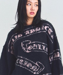 GALLIS ADDICTION | GA MOHAIR EMBLEM総柄 KNIT(ニット/セーター)