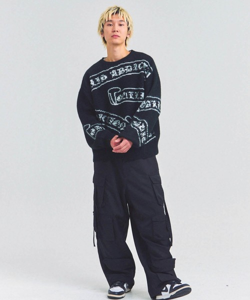 GALLIS ADDICTION（ガリスアディクション）の「GA MOHAIR EMBLEM総柄 KNIT（ニット/セーター・メンズ・ピンク/ブラック・FREE）」の10枚目の写真