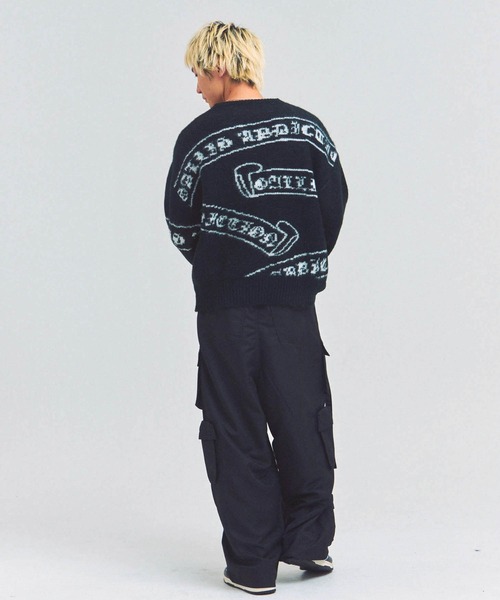 GALLIS ADDICTION（ガリスアディクション）の「GA MOHAIR EMBLEM総柄 KNIT（ニット/セーター・メンズ・ピンク/ブラック・FREE）」の17枚目の写真