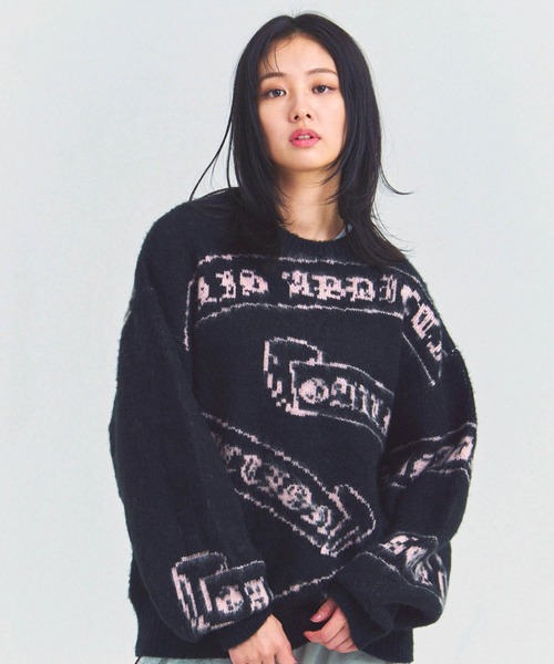 GALLIS ADDICTION（ガリスアディクション）の「GA MOHAIR EMBLEM総柄 KNIT（ニット/セーター・メンズ・ピンク/ブラック・FREE）」の20枚目の写真