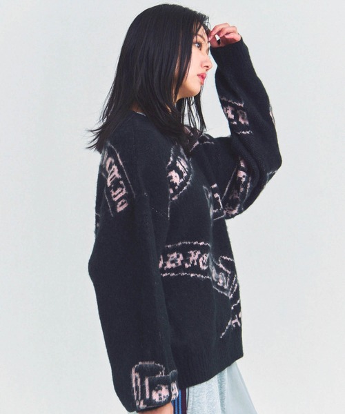 GALLIS ADDICTION（ガリスアディクション）の「GA MOHAIR EMBLEM総柄 KNIT（ニット/セーター・メンズ・ピンク/ブラック・FREE）」の21枚目の写真