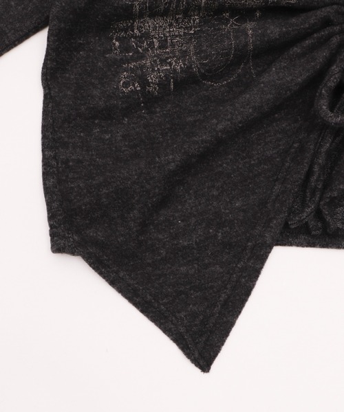 dispark(ディスパーク)の「DISPARK/ドロストショルダーグラフィックトップ(Tシャツ/カットソー・レディース・チャコールグレー/ホワイト・FREE)」の16枚目の写真