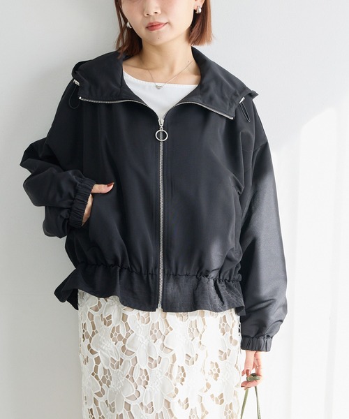 LAVEANGE（ラビアンジェ）の「裾フレア フード付きマウンテンパーカー（マウンテンパーカー・レディース・ブラック/ベージュ・4L/3L/LL/M/5L）」の21枚目の写真