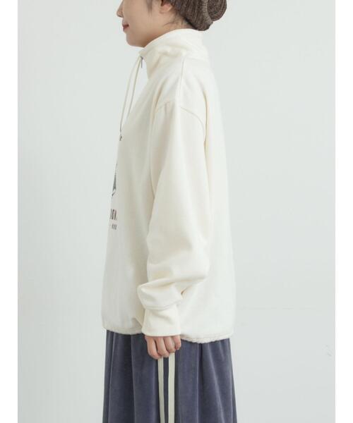 SM2(エスエムツー)の「裏起毛ハーフジッププルオーバー(Tシャツ/カットソー・レディース・ネイビー/キナリ/トップグレー・F)」の18枚目の写真