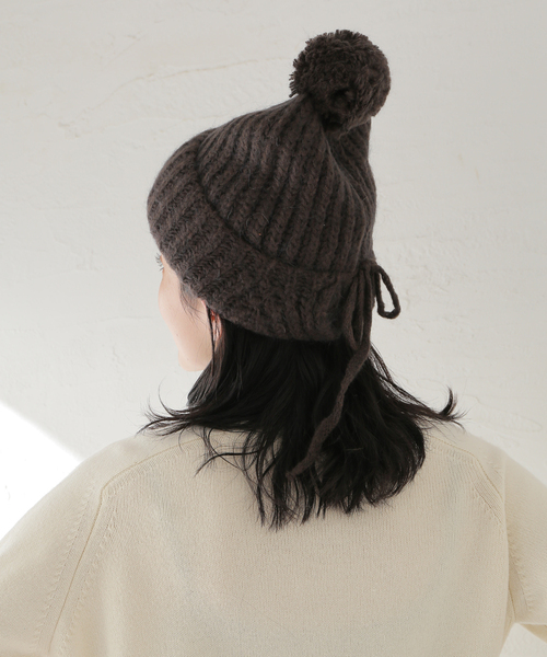 JOURNAL STANDARD relume（ジャーナルスタンダード　レリューム）の「【FRATELLI TALLI / フラテリータリー】 pompom knit cap（ハット・レディース・ブラック/ブラウン・FREE）」の7枚目の写真