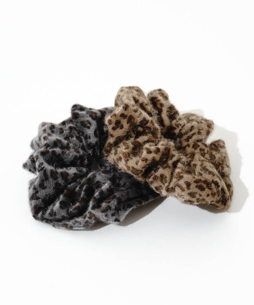 flower（フラワー）の「レオパードシュシュ（シュシュ・レディース・ブラウン/グレー・FREE）」の3枚目の写真