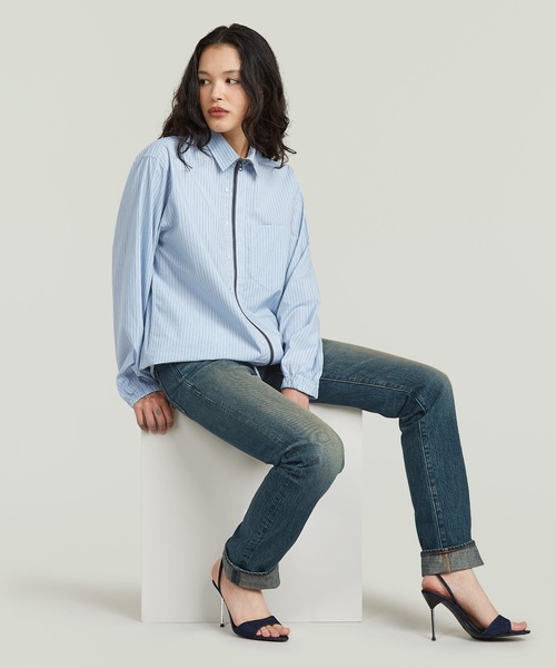 G-STAR（ジースター）の「G-STAR Lennoxx Slim Straight Jeans/ヴィンテージライククラシックデザインスリムストレートジーンズ/L28（デニムパンツ・レディース・ダークインディゴブルー・24inch/27inch/26inch/25inch）」の4枚目の写真