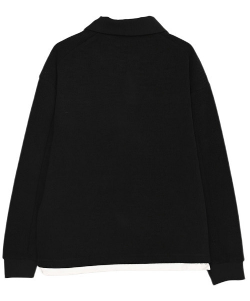 BENUSTA(ベヌスタ)の「『BENUSTA/ベヌスタ』襟付きフェイクレイヤード長袖カットソー【GC】(Tシャツ/カットソー・メンズ・ブラック/ホワイト・XL/L)」の12枚目の写真