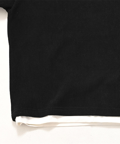 BENUSTA(ベヌスタ)の「『BENUSTA/ベヌスタ』襟付きフェイクレイヤード長袖カットソー【GC】(Tシャツ/カットソー・メンズ・ブラック/ホワイト・XL/L)」の15枚目の写真