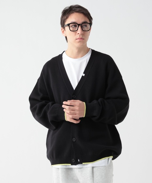 GEORGE'S（ジョージズ）の「配色ニットカーデ（カーディガン/ボレロ・メンズ・ブルー/ブラック/オレンジ・FREE）」の2枚目の写真