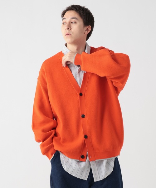 GEORGE'S（ジョージズ）の「配色ニットカーデ（カーディガン/ボレロ・メンズ・ブルー/ブラック/オレンジ・FREE）」の6枚目の写真