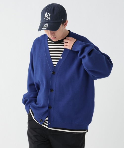 GEORGE'S（ジョージズ）の「配色ニットカーデ（カーディガン/ボレロ・メンズ・ブルー/ブラック/オレンジ・FREE）」の14枚目の写真