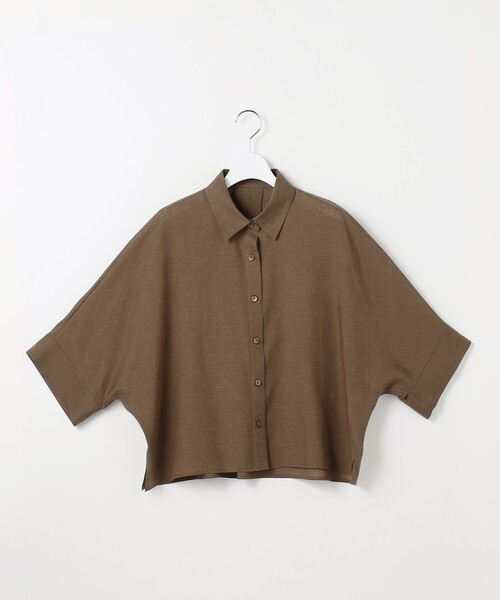 自由区（ジユウク）の「ナチュラルリネン シャツ（シャツ/ブラウス・レディース・スカイブルー系/ブラウン系/ベージュ系1・40/38）」の14枚目の写真