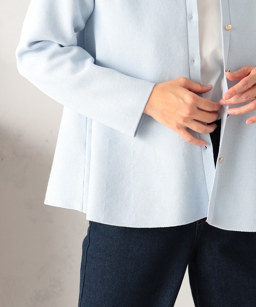 GALLORIA（ギャローリア）の「【洗濯機で洗える】ペプラムニットカーディガン（カーディガン/ボレロ・レディース・ネイビー/ライトブルー/ライトベージュ・L/LL/M/S）」の10枚目の写真