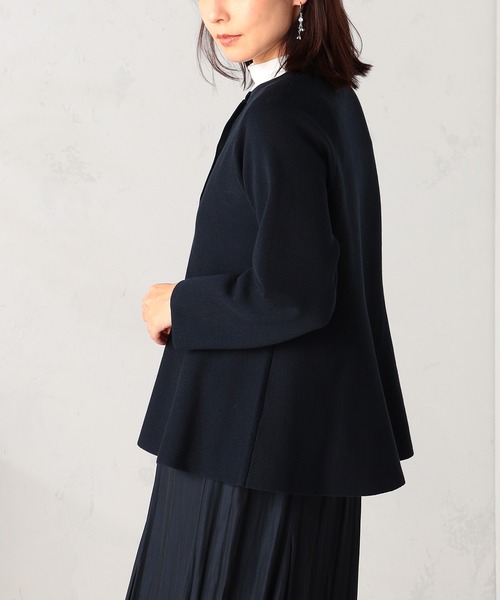 GALLORIA（ギャローリア）の「【洗濯機で洗える】ペプラムニットカーディガン（カーディガン/ボレロ・レディース・ネイビー/ライトブルー/ライトベージュ・L/LL/M/S）」の14枚目の写真