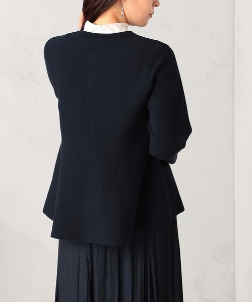 GALLORIA（ギャローリア）の「【洗濯機で洗える】ペプラムニットカーディガン（カーディガン/ボレロ・レディース・ネイビー/ライトブルー/ライトベージュ・L/LL/M/S）」の15枚目の写真