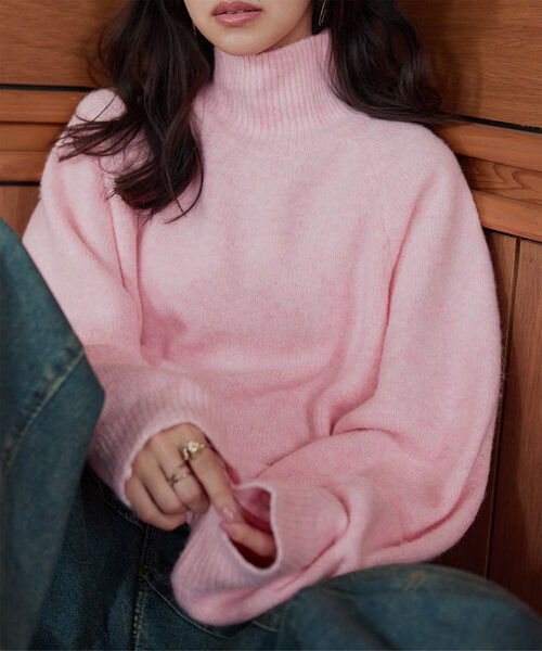 完売品‼️Katieピンク ニットセーター 透け感あり ケイティ 送料込み Katie（ニット/セーター）のフリマアイテム一覧