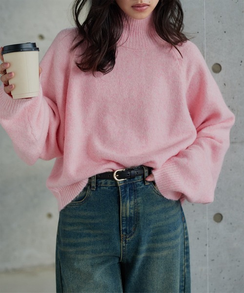 セール】ハイネック起毛糸ニットトップス（ニット/セーター）｜KOBE