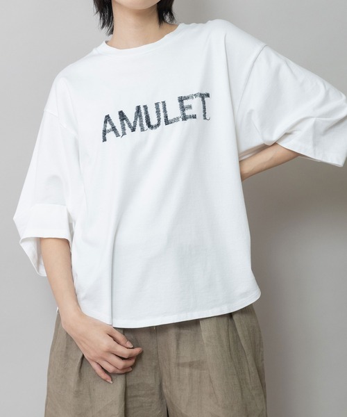 Munich(ミューニック)の「コットンジャージロゴ刺繍Tシャツ(Tシャツ/カットソー・レディース・ホワイト/ブラック・FREE)」の1枚目の写真