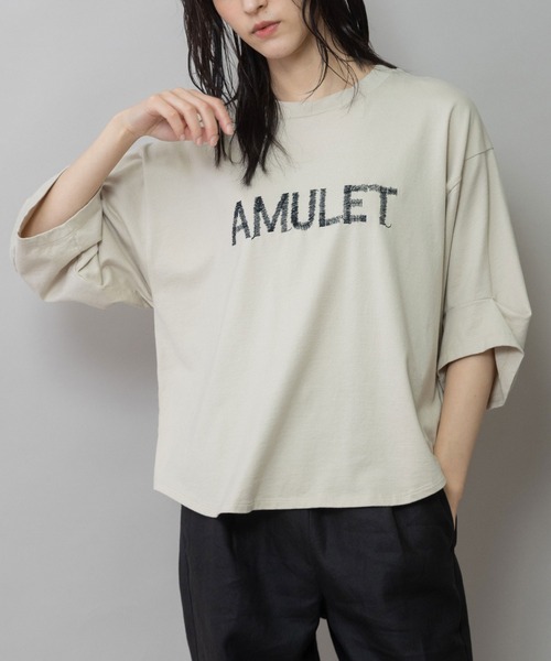 Munich（ミューニック）の「コットンジャージロゴ刺繍Tシャツ（Tシャツ/カットソー・レディース・ホワイト/ブラック/ベージュ・FREE）」の4枚目の写真