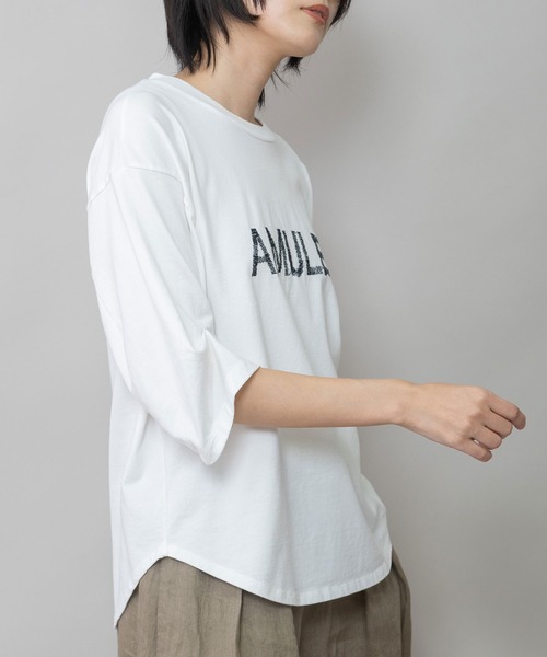 Munich（ミューニック）の「コットンジャージロゴ刺繍Tシャツ（Tシャツ/カットソー・レディース・ホワイト/ブラック/ベージュ・FREE）」の22枚目の写真