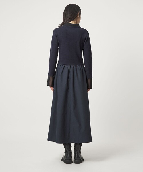 green label relaxing（グリーンレーベルリラクシング）の「ポロニット ドッキング ワンピース（ワンピース・レディース・ネイビー/ブラック/グレー・FREE）」の10枚目の写真