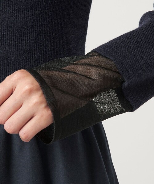 green label relaxing（グリーンレーベルリラクシング）の「ポロニット ドッキング ワンピース（ワンピース・レディース・ネイビー/ブラック/グレー・FREE）」の12枚目の写真