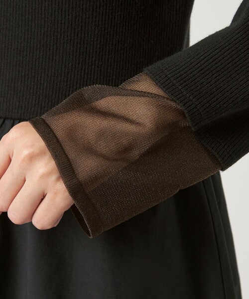 green label relaxing（グリーンレーベルリラクシング）の「ポロニット ドッキング ワンピース（ワンピース・レディース・ネイビー/ブラック/グレー・FREE）」の15枚目の写真