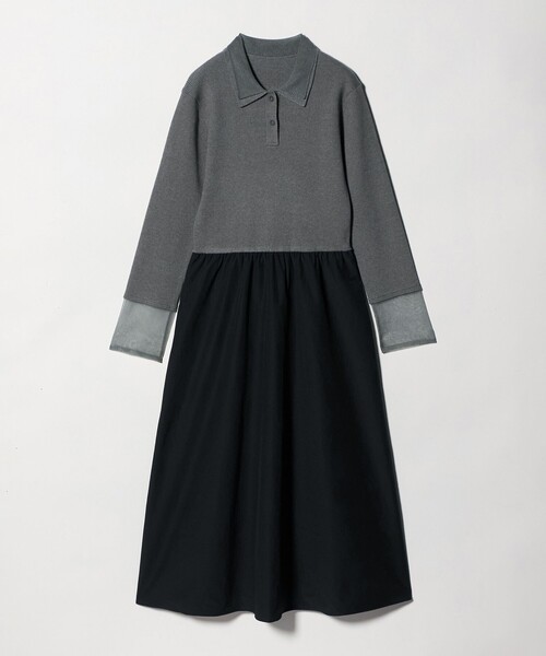 green label relaxing（グリーンレーベルリラクシング）の「ポロニット ドッキング ワンピース（ワンピース・レディース・ネイビー/ブラック/グレー・FREE）」の19枚目の写真