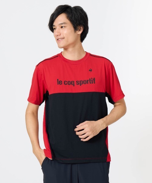 le coq sportif(ルコックスポルティフ)の「【le coq sportif/ルコック】接触冷感ストレッチ半袖Tシャツ 吸汗/UV CUT(UPF30)/ストレッチ(Tシャツ/カットソー・メンズ・ブルー/レッド/ブラック/ネイビー・XXL/XL/L/M/S)」の4枚目の写真