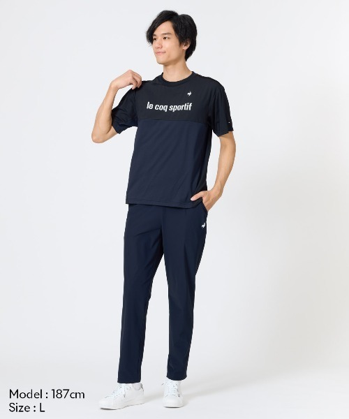le coq sportif(ルコックスポルティフ)の「【le coq sportif/ルコック】接触冷感ストレッチ半袖Tシャツ 吸汗/UV CUT(UPF30)/ストレッチ(Tシャツ/カットソー・メンズ・ブルー/レッド/ブラック/ネイビー・XXL/XL/L/M/S)」の6枚目の写真