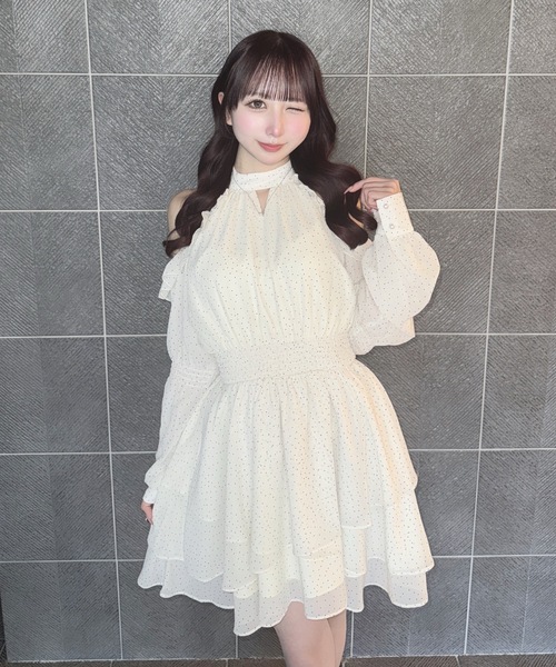 one way(ワンウェイ)の「ボウタイアメスリワンピース(ワンピース・レディース・ブラック/ホワイト系その他2/ホワイト系その他・FREE)」の8枚目の写真