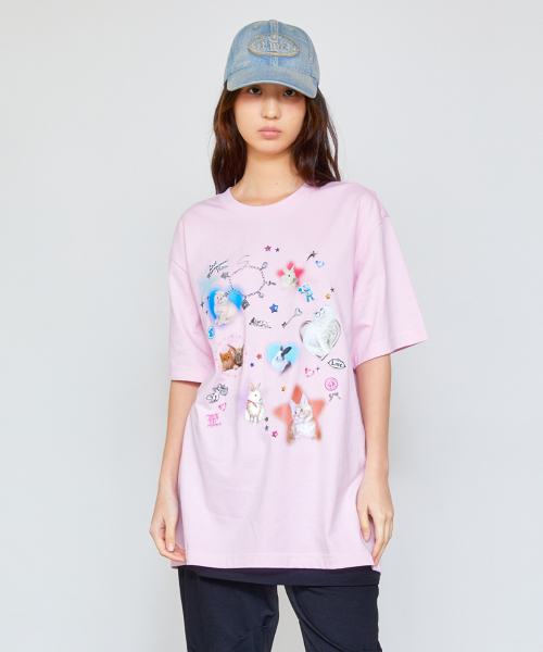 LMCの「WM ステッカーパック Tシャツ ライトピンク(Tシャツ/カットソー・レディース・その他・M/L/XL/S)」の1枚目の写真