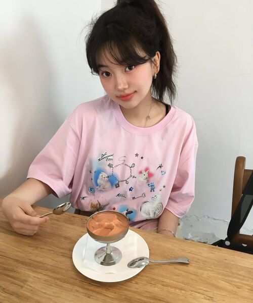 LMCの「WM ステッカーパック Tシャツ ライトピンク(Tシャツ/カットソー・レディース・その他・M/L/XL/S)」の2枚目の写真