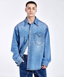 51%（フィフティーワンパーセント）の「Triangle Denim shirt - Blue（シャツ/ブラウス）」
