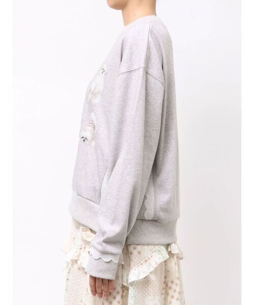 merry jenny（メリージェニー）の「モコゾウいっぱいスウェット（スウェット・レディース・グレー/オフホワイト・FREE）」の18枚目の写真