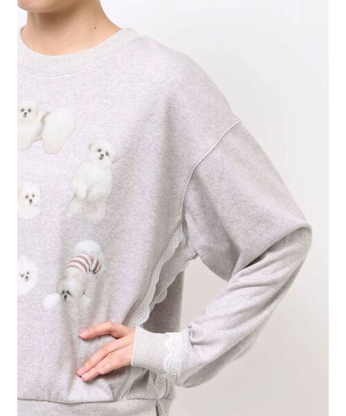 merry jenny（メリージェニー）の「モコゾウいっぱいスウェット（スウェット・レディース・グレー/オフホワイト・FREE）」の21枚目の写真
