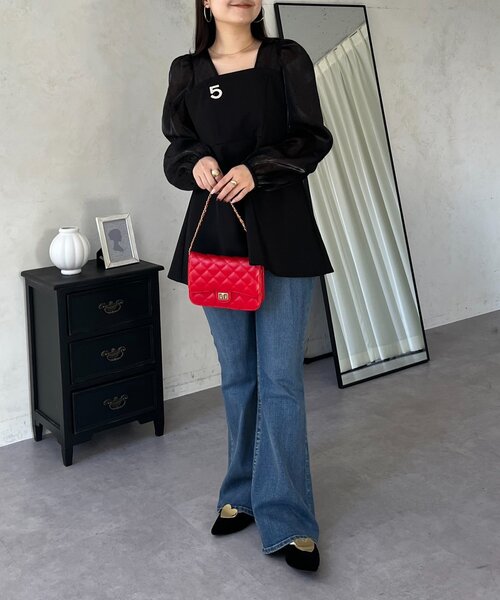 prose verse（プロズヴェール）の「ビスチェドッキングシアードットペプラムブラウス（シャツ/ブラウス・レディース・アイボリー/ブラック・LARGE/MEDIUM）」の9枚目の写真