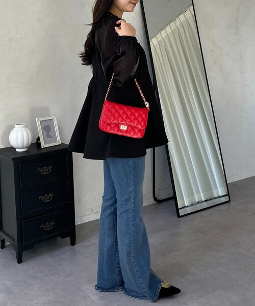 prose verse（プロズヴェール）の「ビスチェドッキングシアードットペプラムブラウス（シャツ/ブラウス・レディース・アイボリー/ブラック・LARGE/MEDIUM）」の3枚目の写真