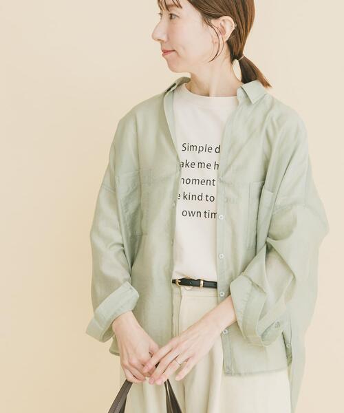 ITEMS URBANRESEARCH(アイテムズ アーバンリサーチ)の「シアーポケットスキッパーシャツ(シャツ/ブラウス・レディース・ブラック/ライトブルー/ホワイト/ミント・FREE)」の3枚目の写真