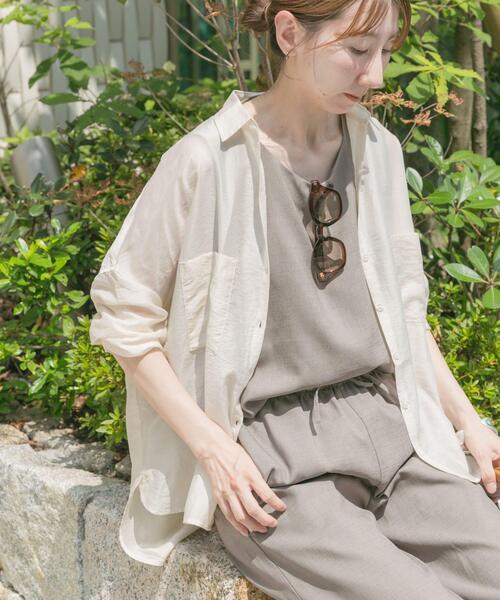 ITEMS URBANRESEARCH(アイテムズ アーバンリサーチ)の「シアーポケットスキッパーシャツ(シャツ/ブラウス・レディース・ブラック/ライトブルー/ホワイト/ミント・FREE)」の10枚目の写真