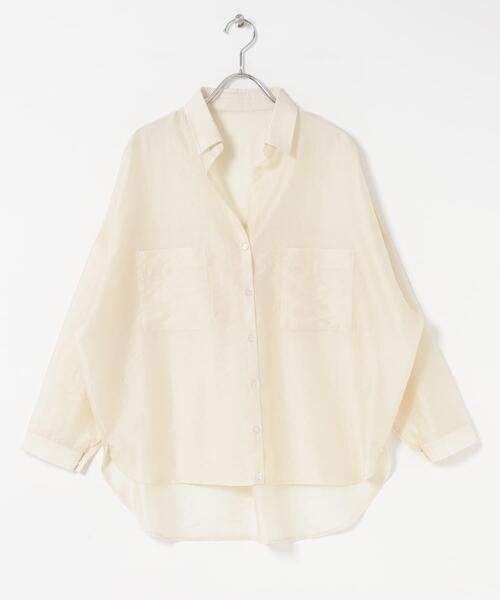 ITEMS URBANRESEARCH(アイテムズ アーバンリサーチ)の「シアーポケットスキッパーシャツ(シャツ/ブラウス・レディース・ブラック/ライトブルー/ホワイト/ミント・FREE)」の11枚目の写真