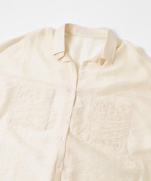 ITEMS URBANRESEARCH(アイテムズ アーバンリサーチ)の「シアーポケットスキッパーシャツ(シャツ/ブラウス・レディース・ブラック/ライトブルー/ホワイト/ミント・FREE)」の12枚目の写真