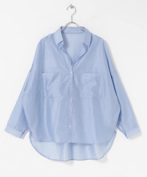 ITEMS URBANRESEARCH(アイテムズ アーバンリサーチ)の「シアーポケットスキッパーシャツ(シャツ/ブラウス・レディース・ブラック/ライトブルー/ホワイト/ミント・FREE)」の18枚目の写真