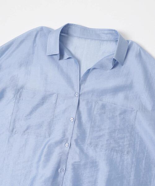 ITEMS URBANRESEARCH(アイテムズ アーバンリサーチ)の「シアーポケットスキッパーシャツ(シャツ/ブラウス・レディース・ブラック/ライトブルー/ホワイト/ミント・FREE)」の19枚目の写真